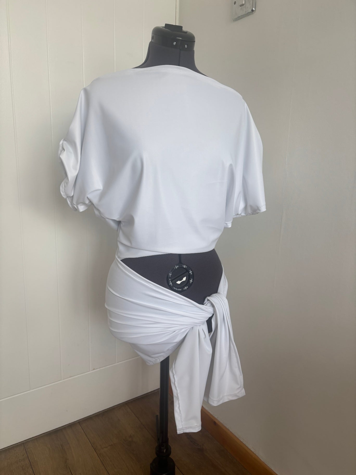 fitted top and sarong skirt set