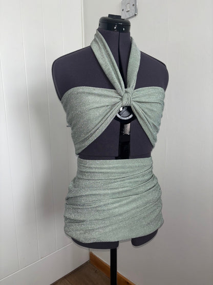 two piece bandana top & mini skirt 