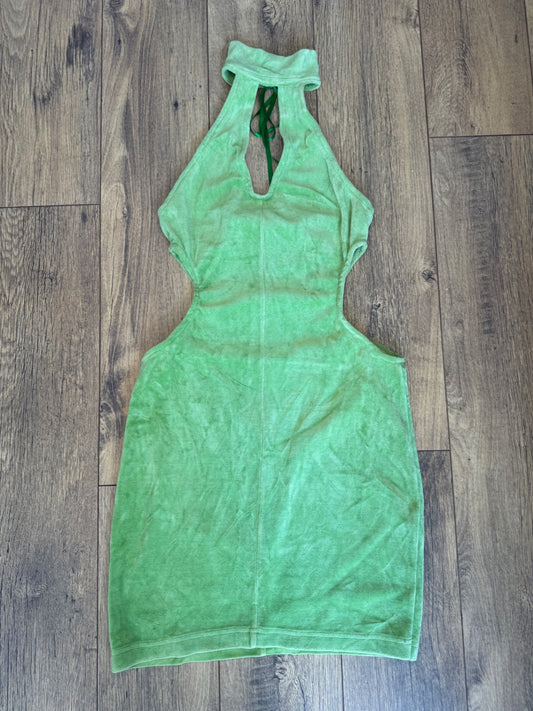 ReMade Velour Cutout Mini Dress