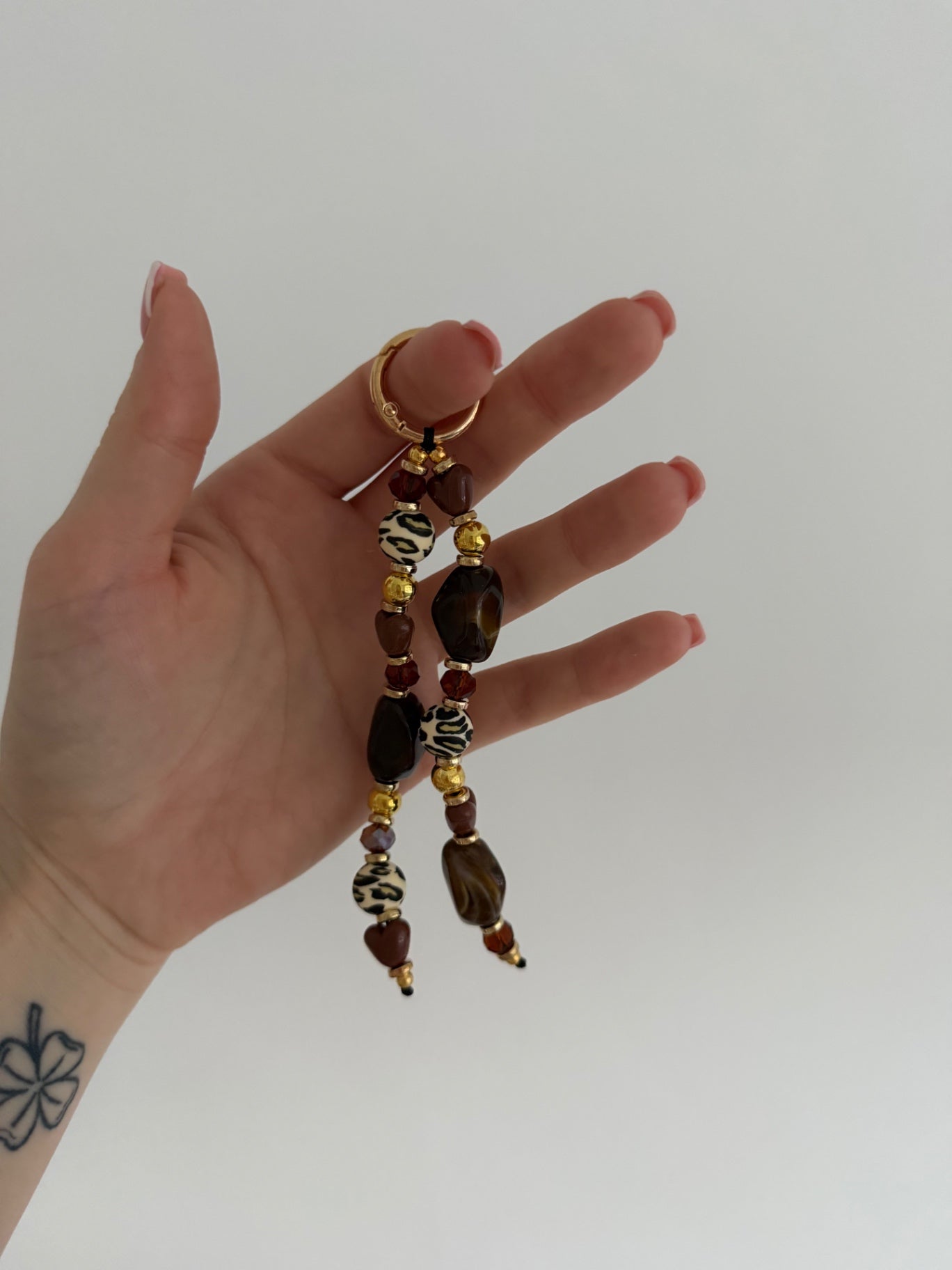 ‘Luxe leopard’ keyring - gold