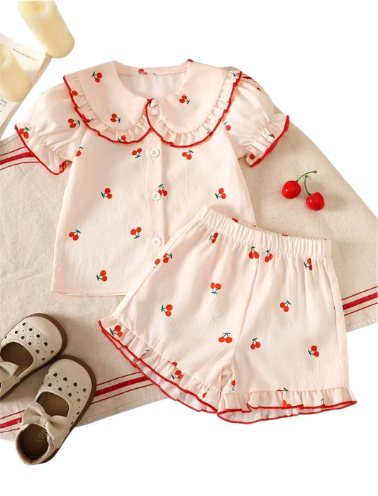 12-18m Two Piece Cherry Short Pj’s