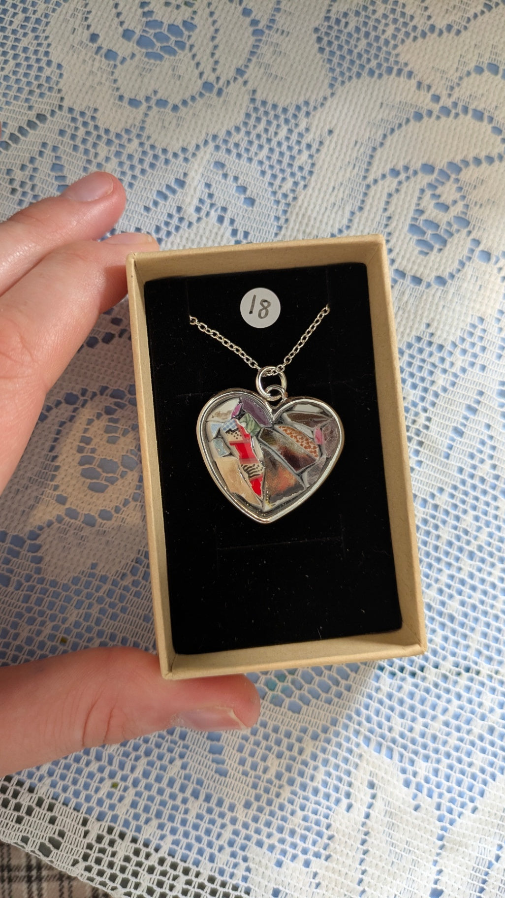 Mosaic Pendant Necklace | Handmade from Vintage Plates