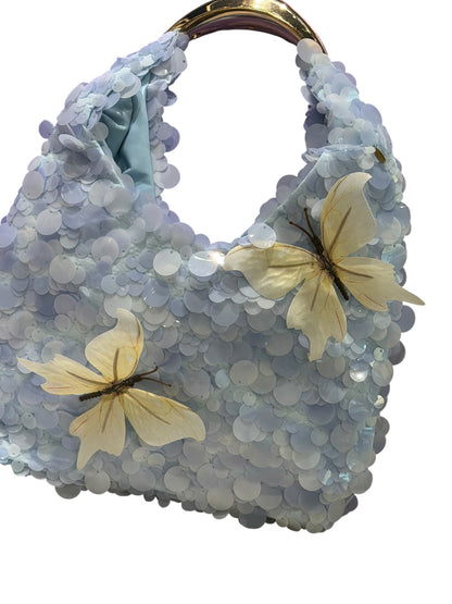  Blue Sequin Butterfly Bag