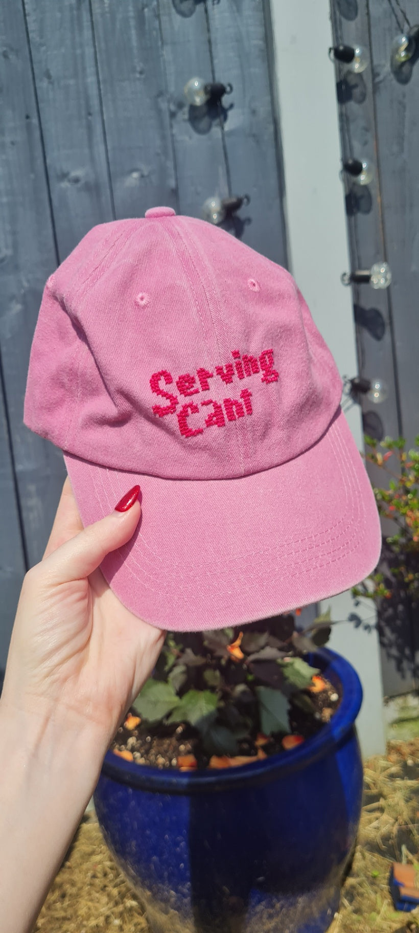 Serving Cant Cross Stitch Cap