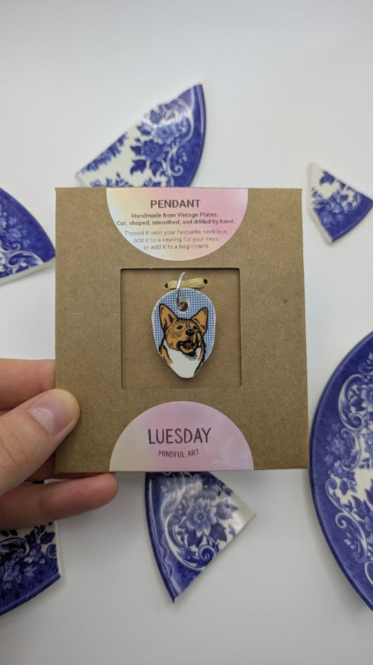 Pendant | Made from Vintage Plates