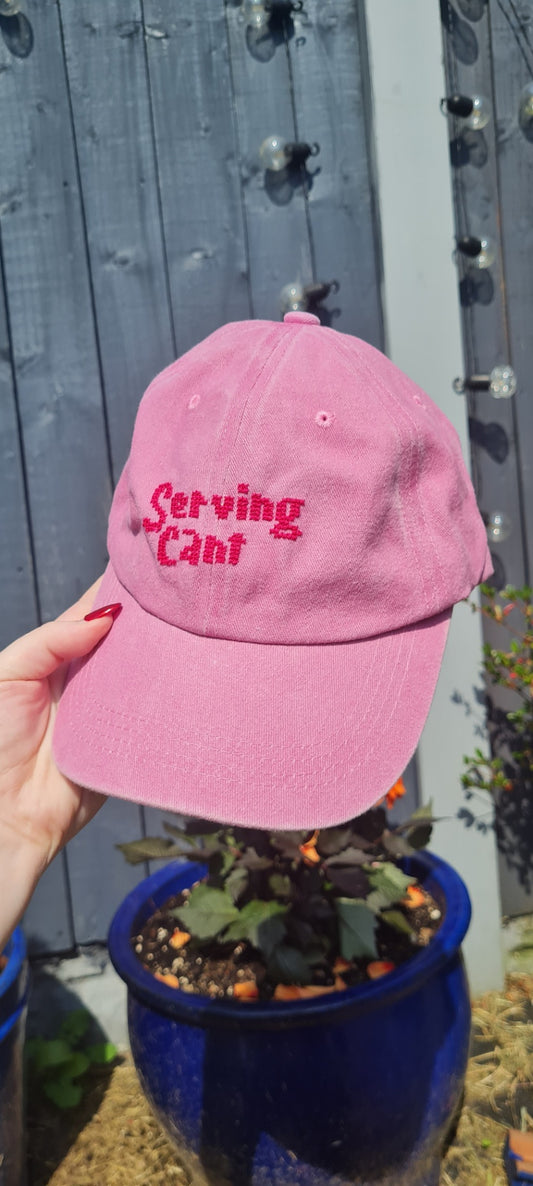 Serving Cant Cross Stitch Cap