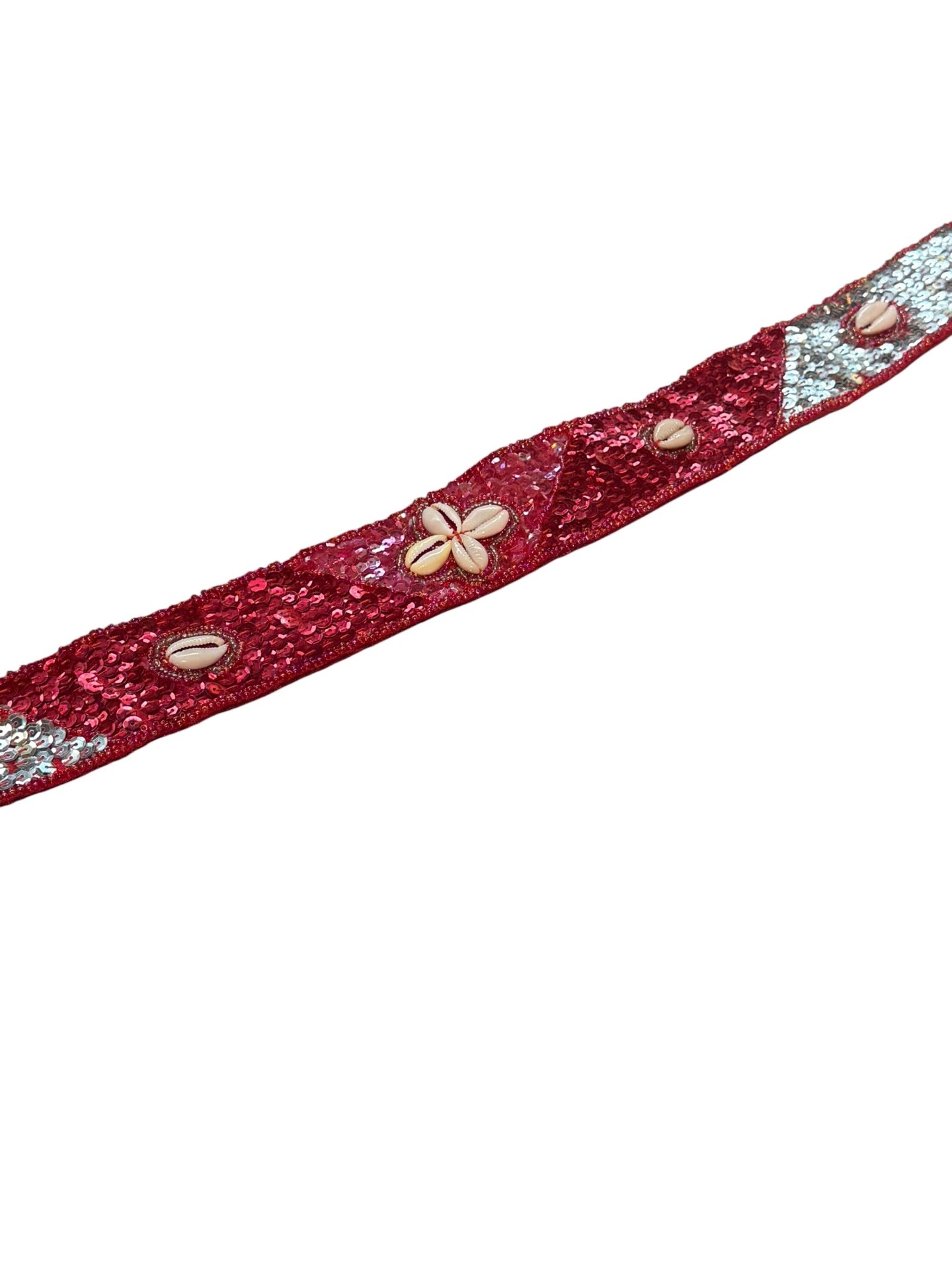 Red Sequin Shell Belt