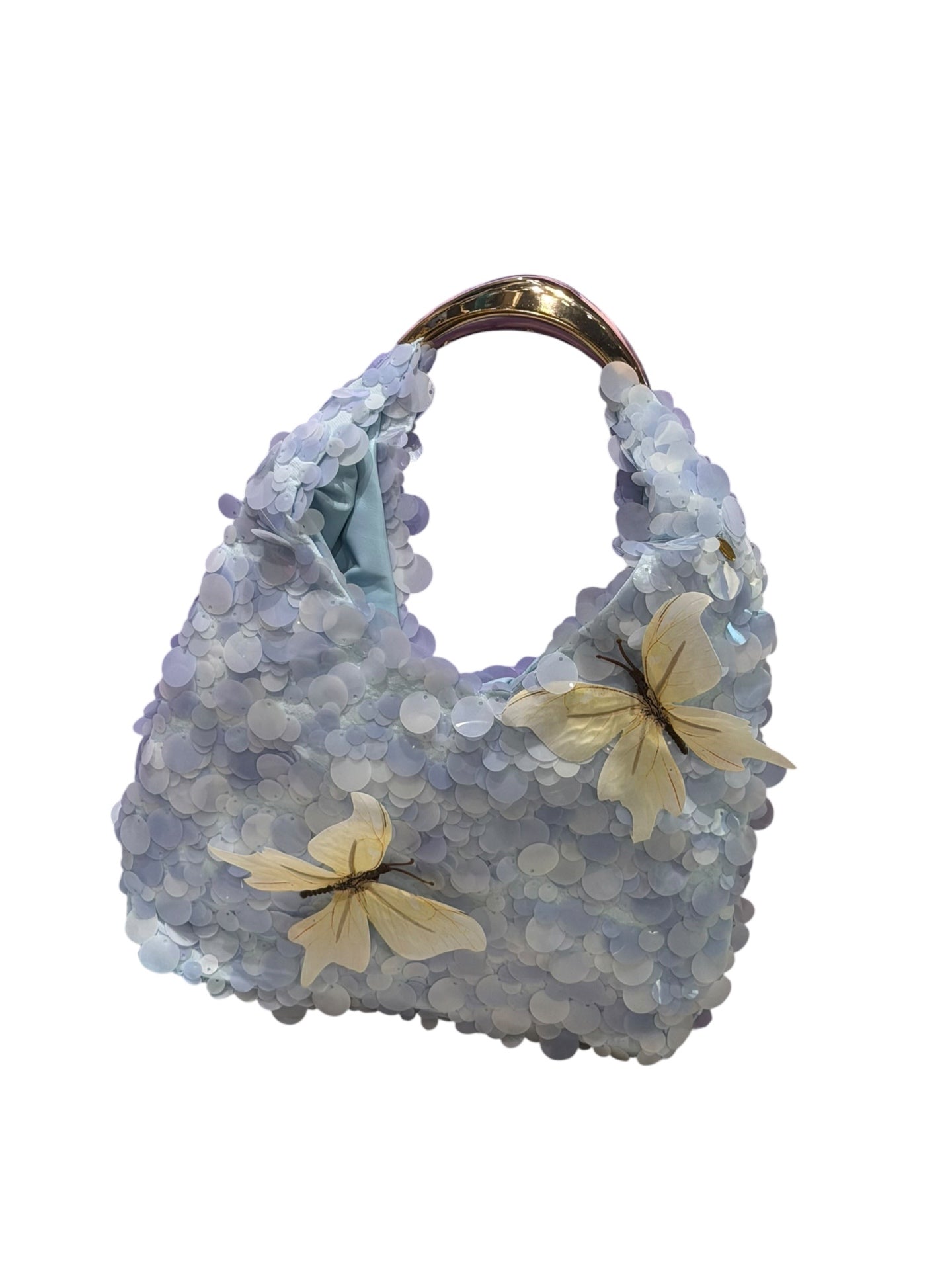  Blue Sequin Butterfly Bag