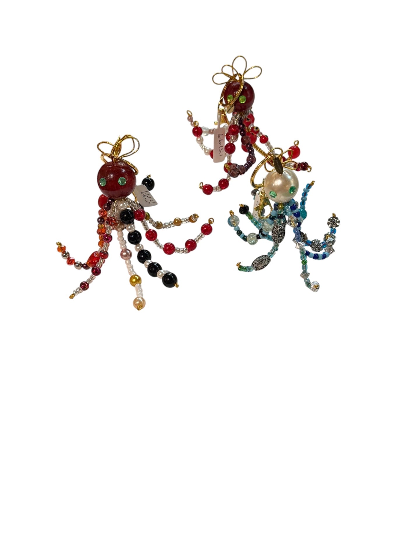Octopus Beaded Key Chain Bag Charm Mix XL