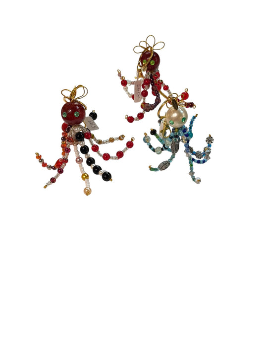 Octopus Beaded Key Chain Bag Charm Mix XL