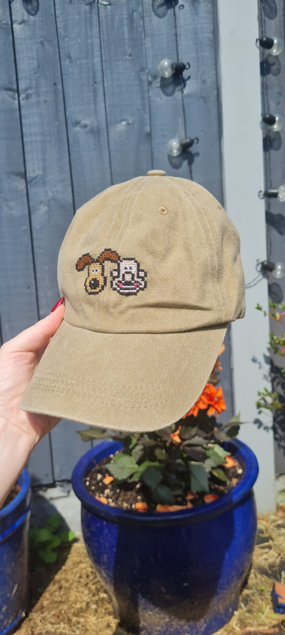 Wallace and Gromit Cross Stitch Cap