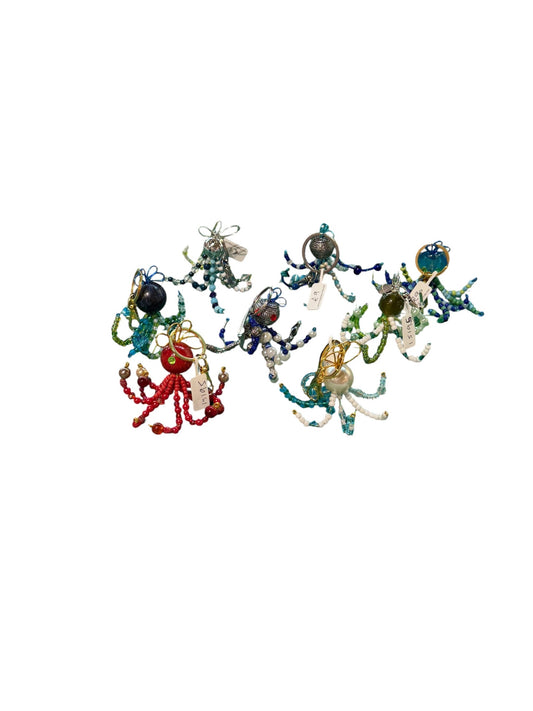 Octopus Beaded Key Chain Bag Charm Mix Small