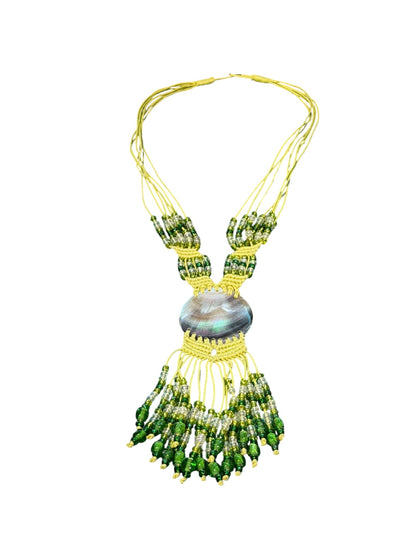 Vintage Green Shell Necklace