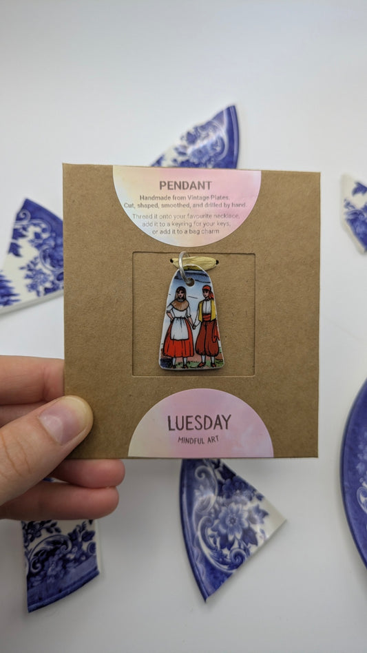 Pendant | Made from Vintage Plates