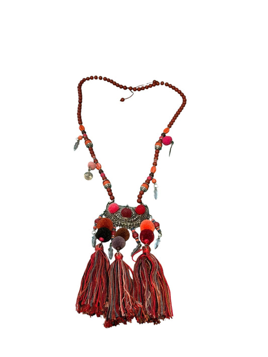 Vintage Ethnic Tassel Necklace 