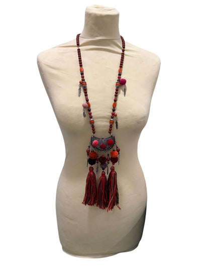 Vintage Ethnic Tassel Necklace 