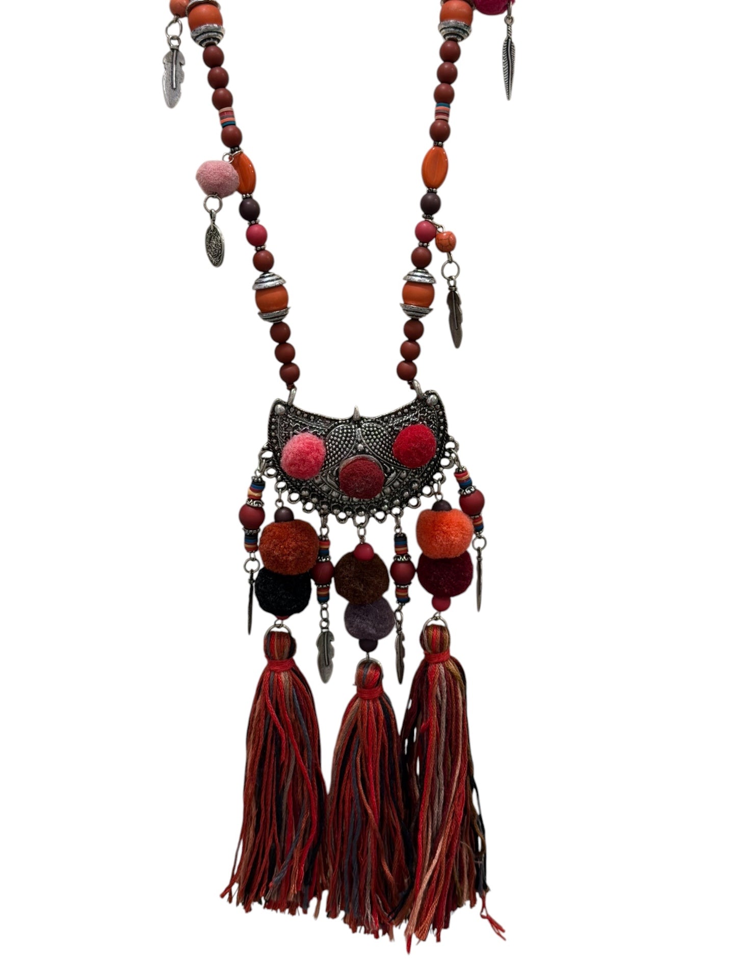 Vintage Ethnic Tassel Necklace 
