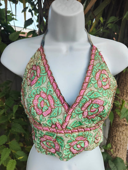 Halter Jewel Bralette Top