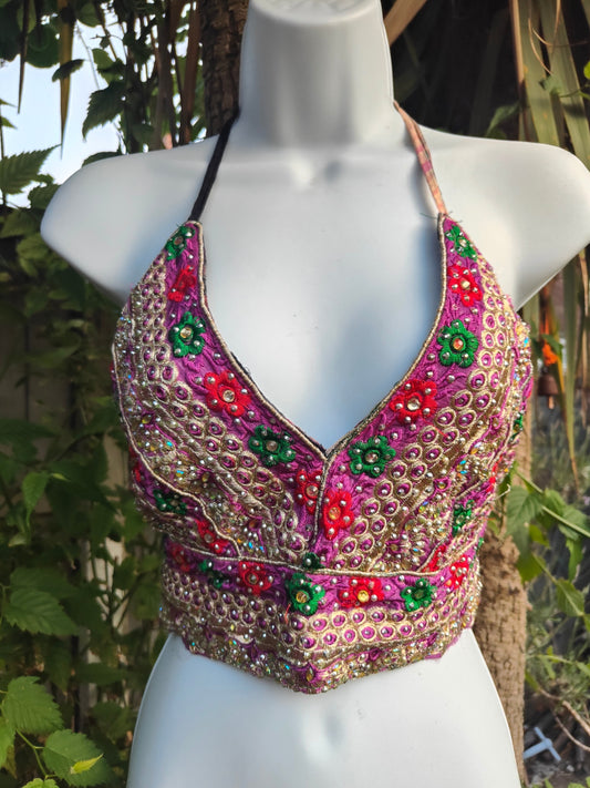 Halter Jewel Bralette Top