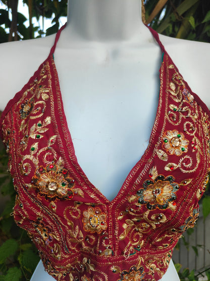Halter neck top / Jewel Bralette - one size