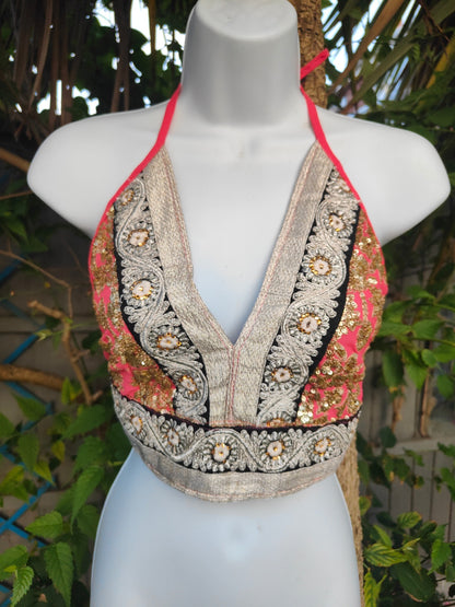 Halter Jewel Bralette Top