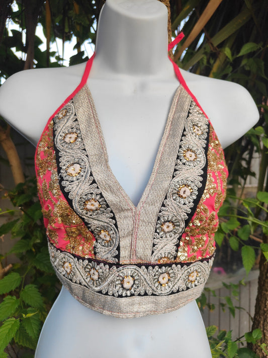 Halter Jewel Bralette Top