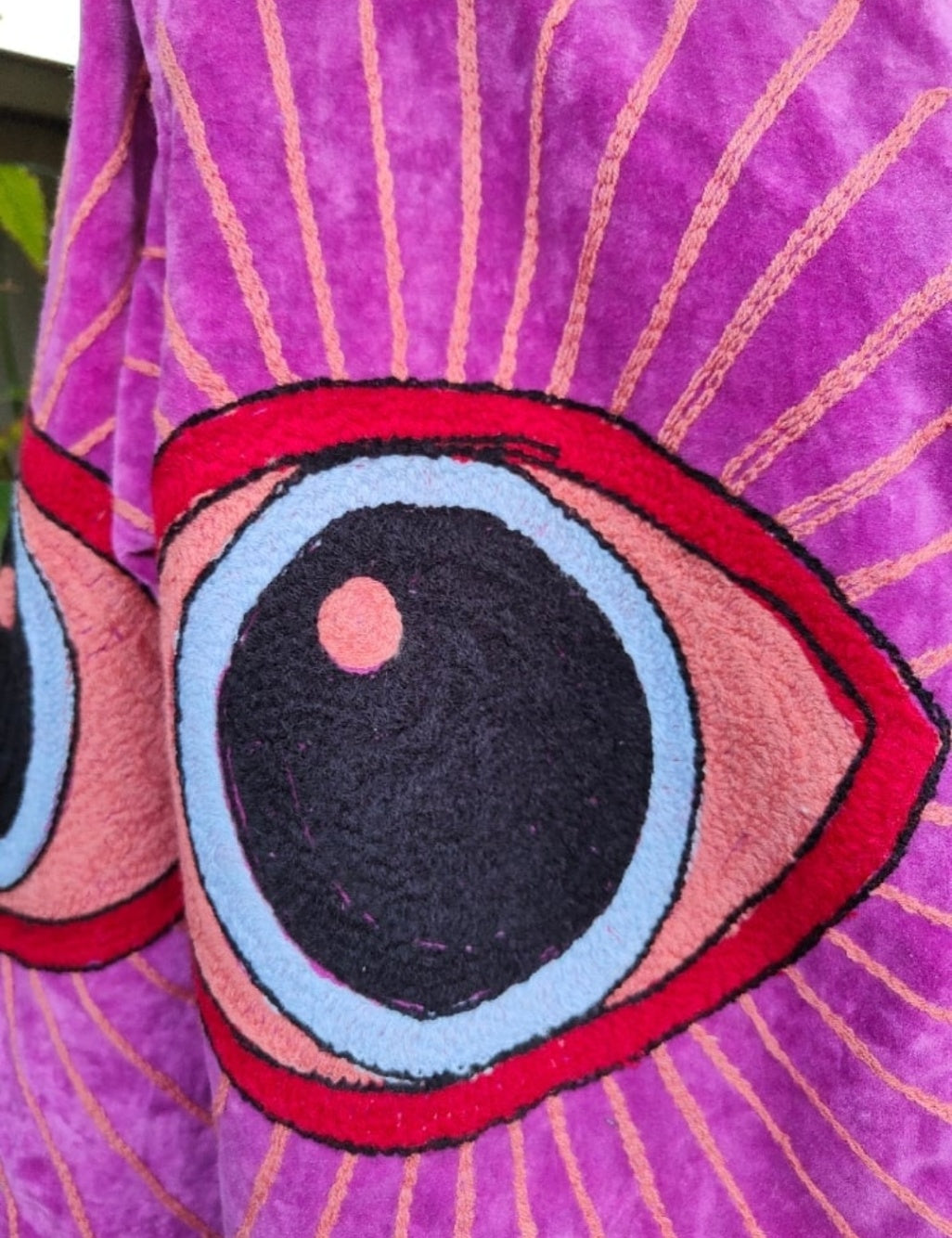 Wanderlust evil eye protection Jacket - hot pink