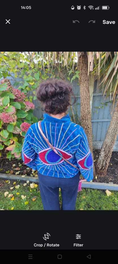 Wanderlust evil eye protection jacket 