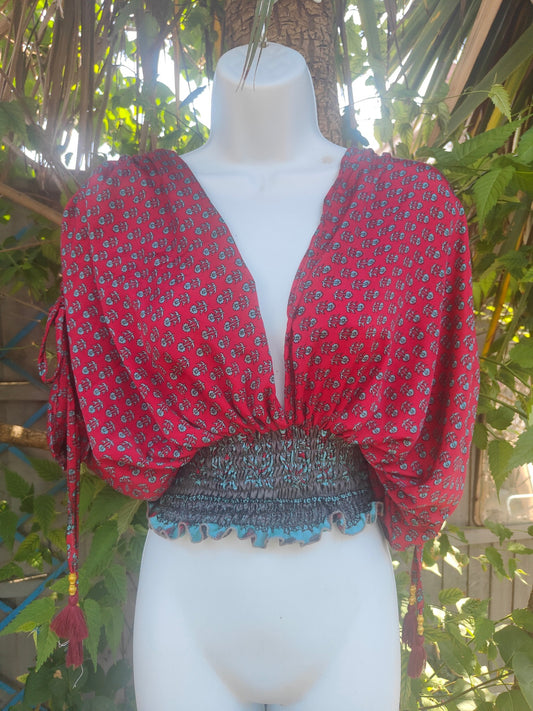 Es Cana Grecian Top - tassles