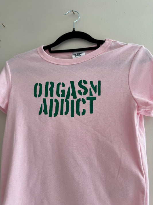 orgasm addict baby tee