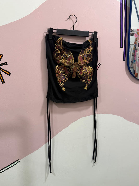 Sequin Butterfly Tank Top