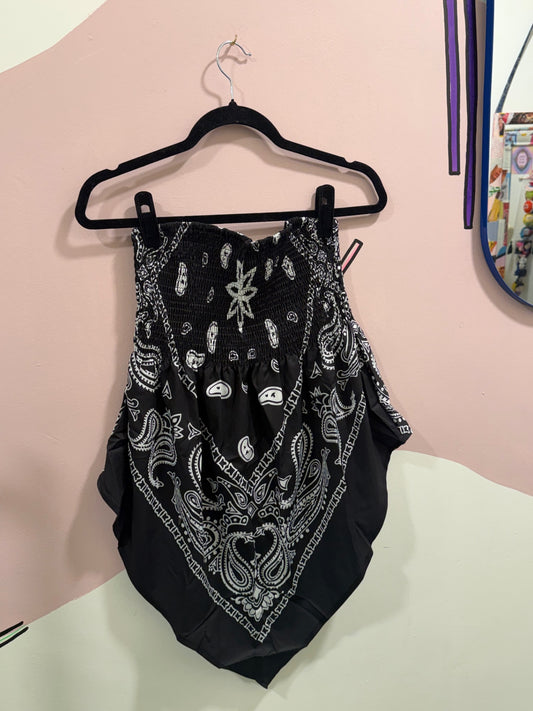 Black Bandanna Top