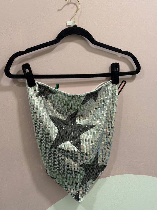 Sequin Silver Star Top
