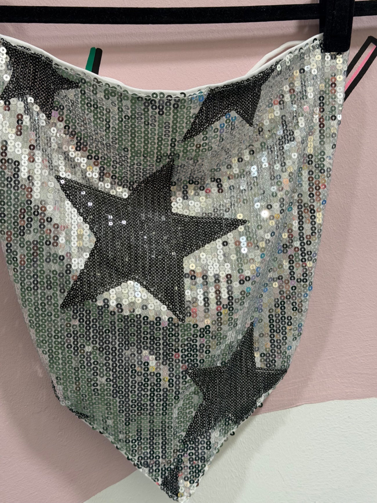 Sequin Silver Star Top