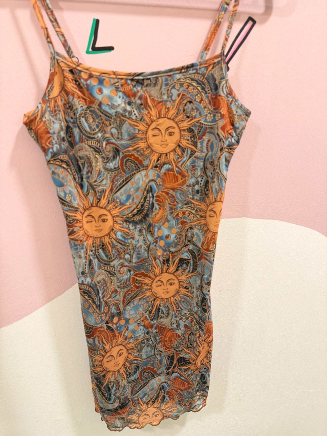 Blue Sun Slip Dress