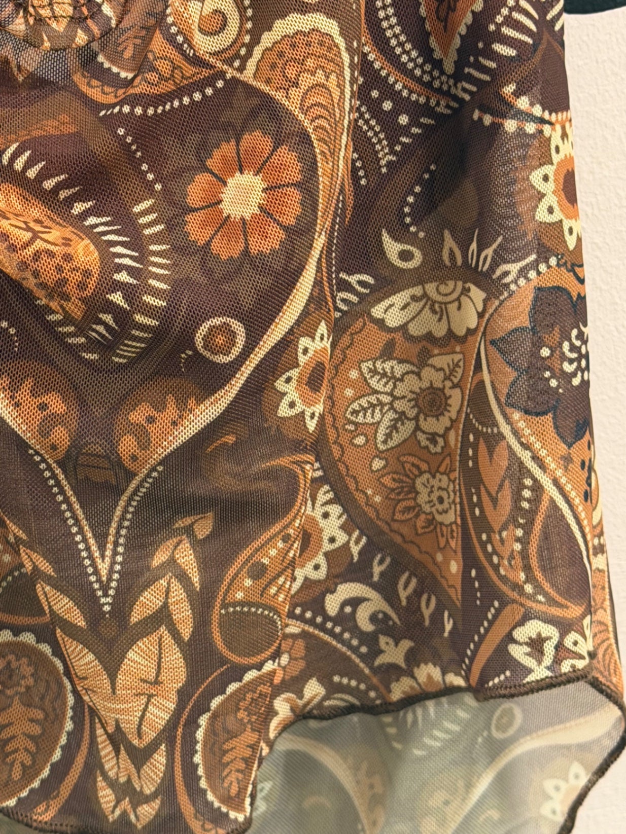 Brown Paisley Top