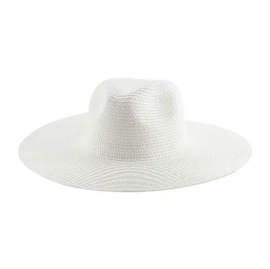 Bendable And Packable Floppy Fedora Hat White