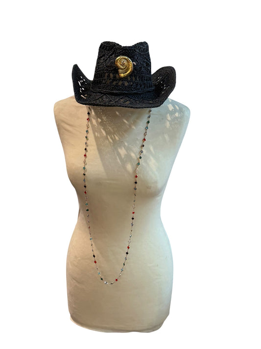 Conch Shell Beach Hat — Black Gold