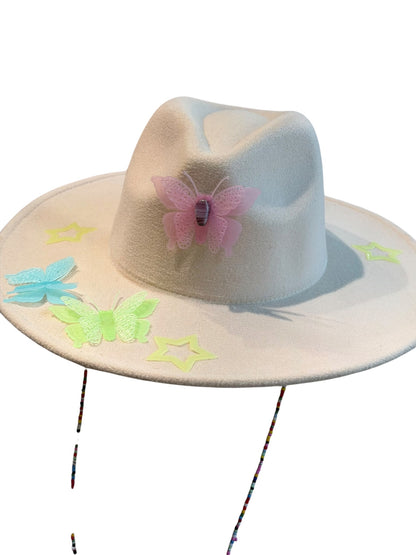 Glow in the Dark Rave Fedora Hat
