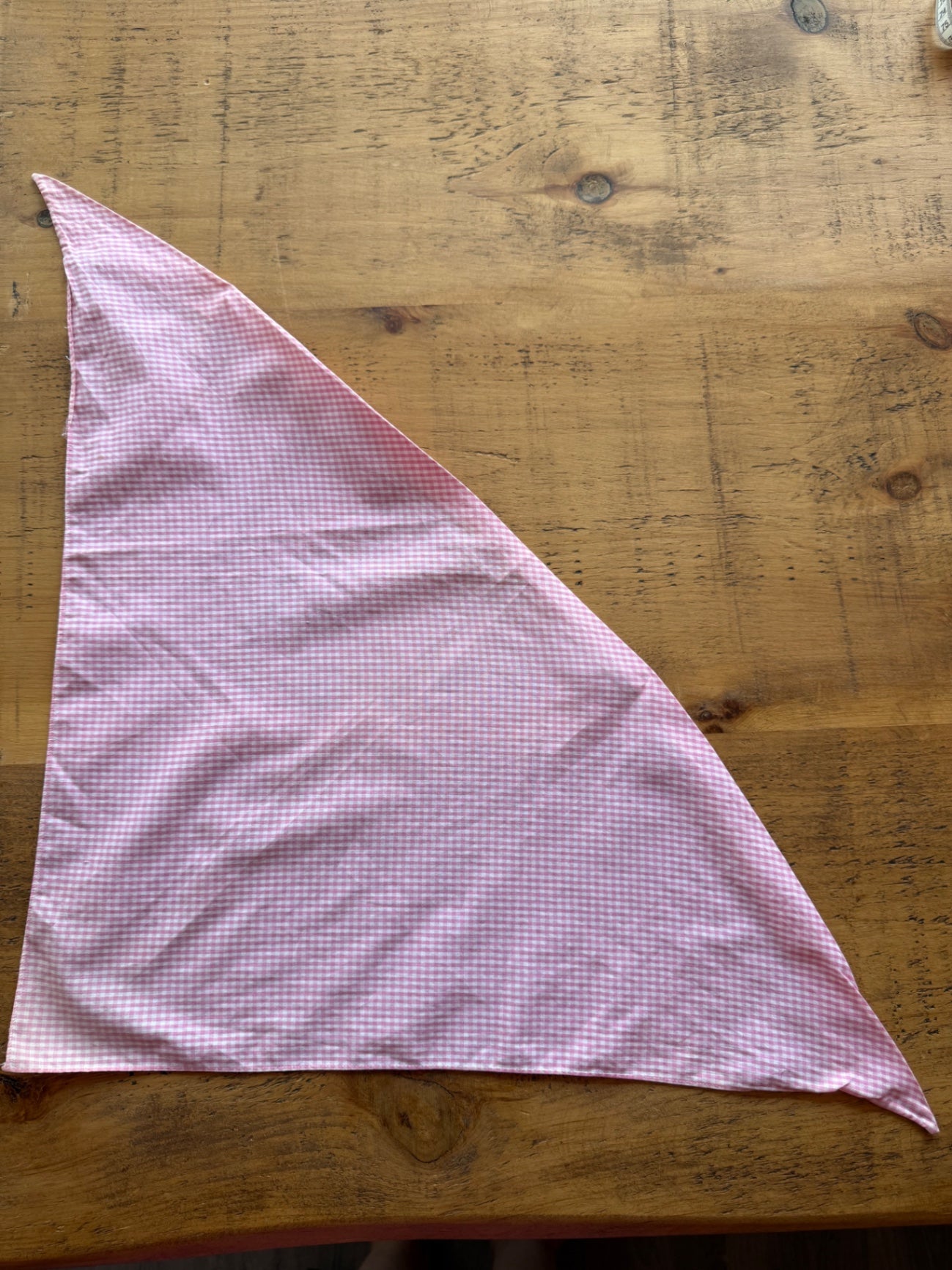 Pink Gingham Preloved Bandana 