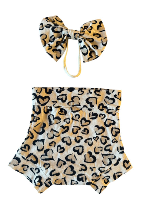 0/6m Heart Headband And Short Set