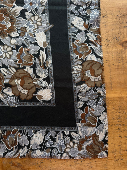 Brown Floral Scarf