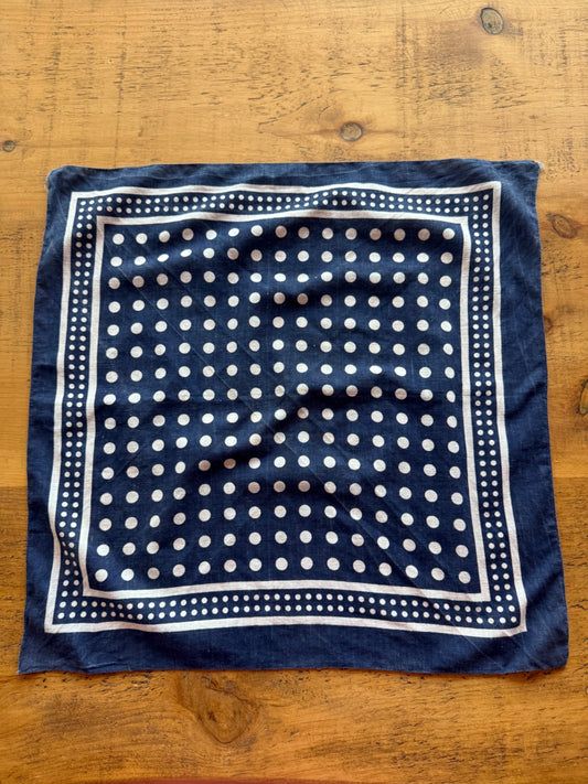 Navy Polka Dot Bandana 