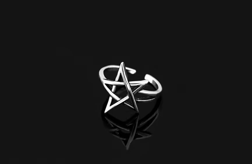 Silver Pentagram Ring