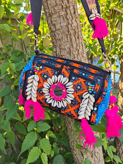 Ibizan Roll Shoulder Bag - Orange