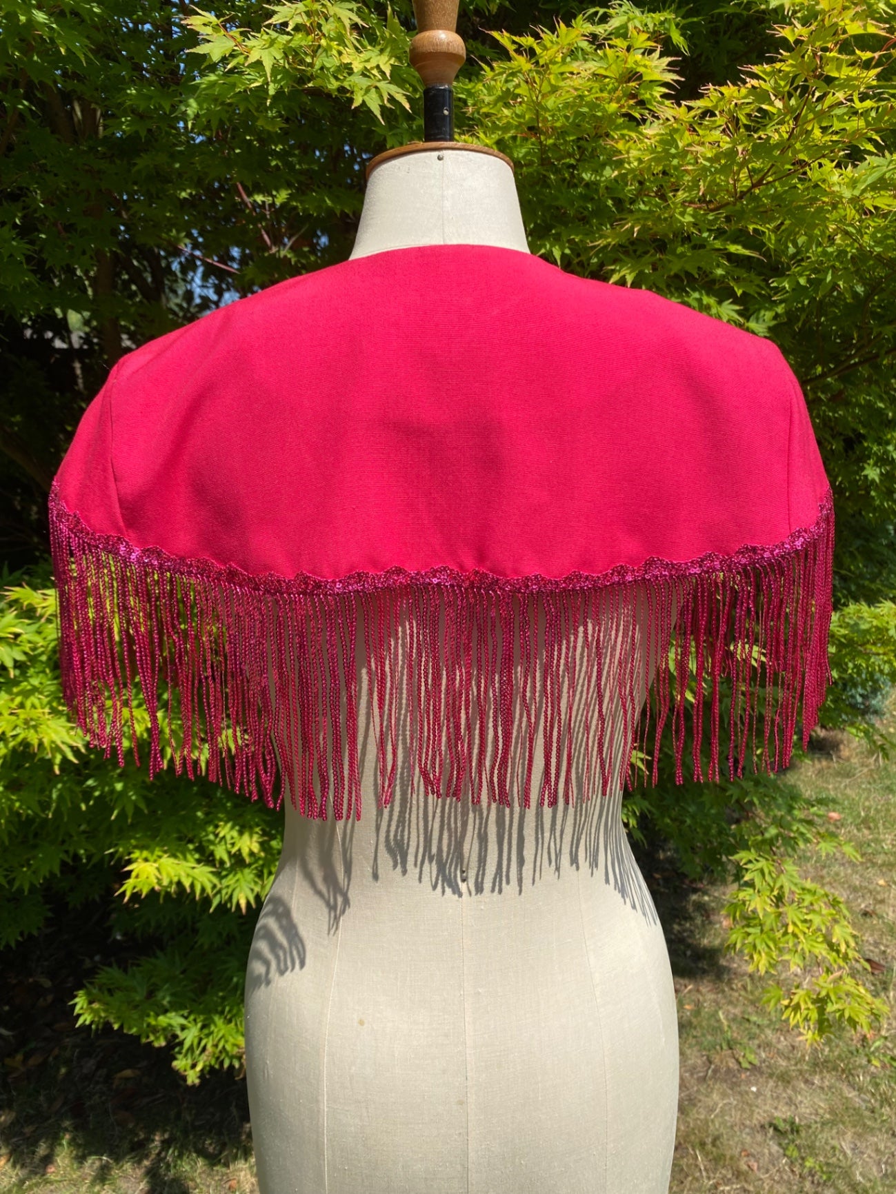 Cropped pink cape jacket