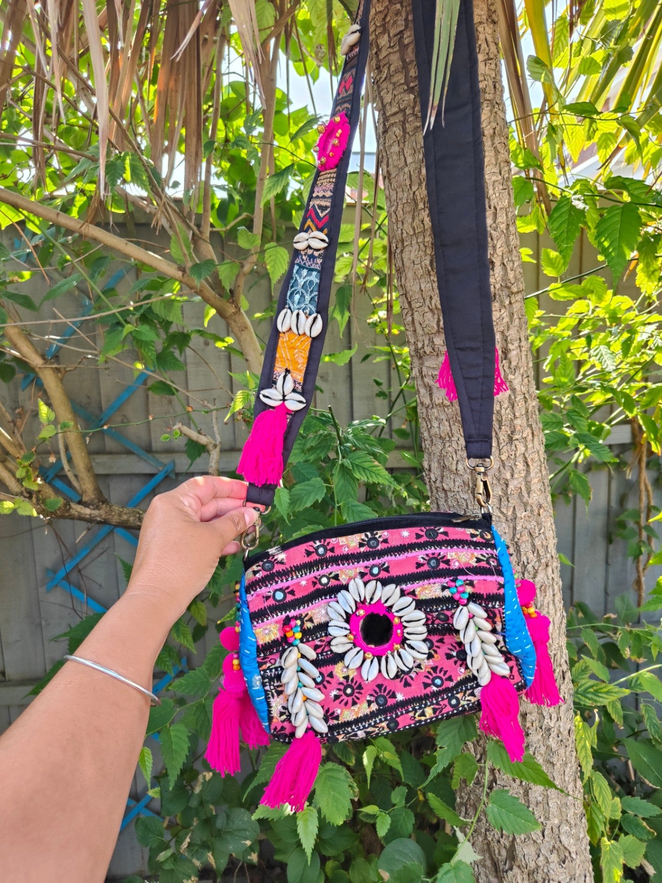 Ibizan Roll Shoulder Bag - Pink