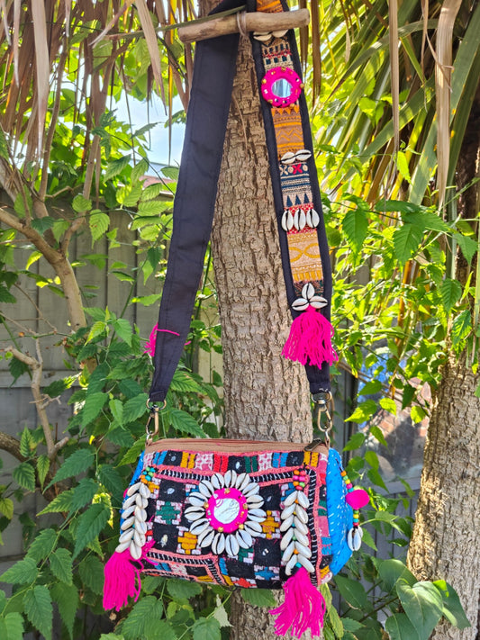 Ibizan Roll shoulder bag - multi colour