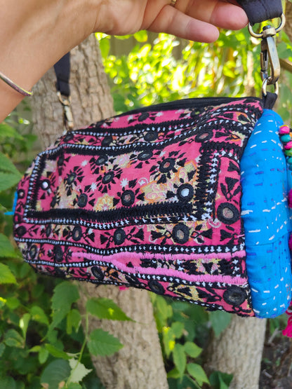 Ibizan Roll Shoulder Bag - Pink
