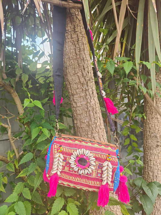 Ibizan Roll Shoulder Bag - red